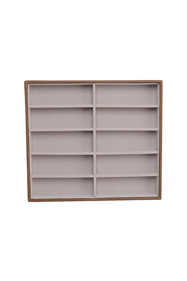 Organisateur de Lunettes de Soleil, étui de Rangement pour Lunettes de Soleil en Bois Massif PU Solide de Grande capacité, Pr