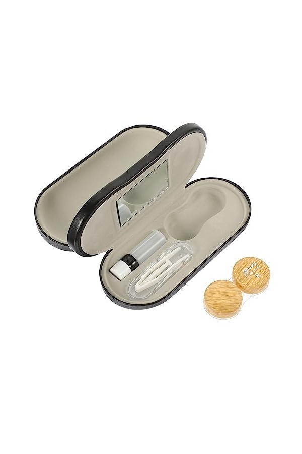 DIKACA 1 Ensemble Étui À Lunettes À Double Usage Étui À Lunettes Double Couche Voyage Deux En Un Étui À Lunettes Contact Kit 