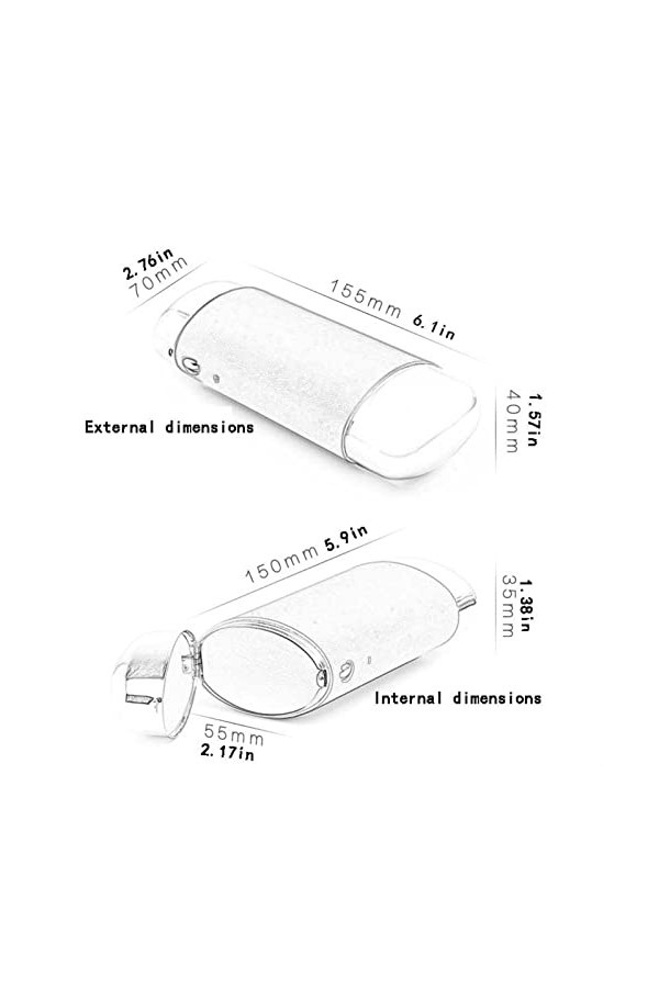 UNNS Boîtier de Verres en métal Portable Anti-Pression Unisexe Glasse Boîte de Rangement des Verres Color : F 