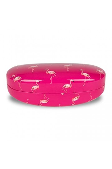 LAGO TERRA Étui à lunettes rigide Flamant rose, Rose grand ., L