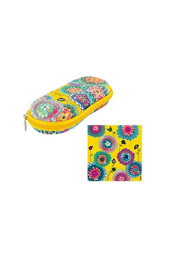 pylones - Boîte à Lunette et son Tissus Microfibre Assorti - Dahlia