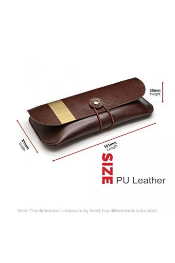 QLSGFBDIM Étui à crayons étui à lunettes Femmes Étui à lunettes de soleil PU Hommes Vintage Spectacle Étuis souples Lunettes 