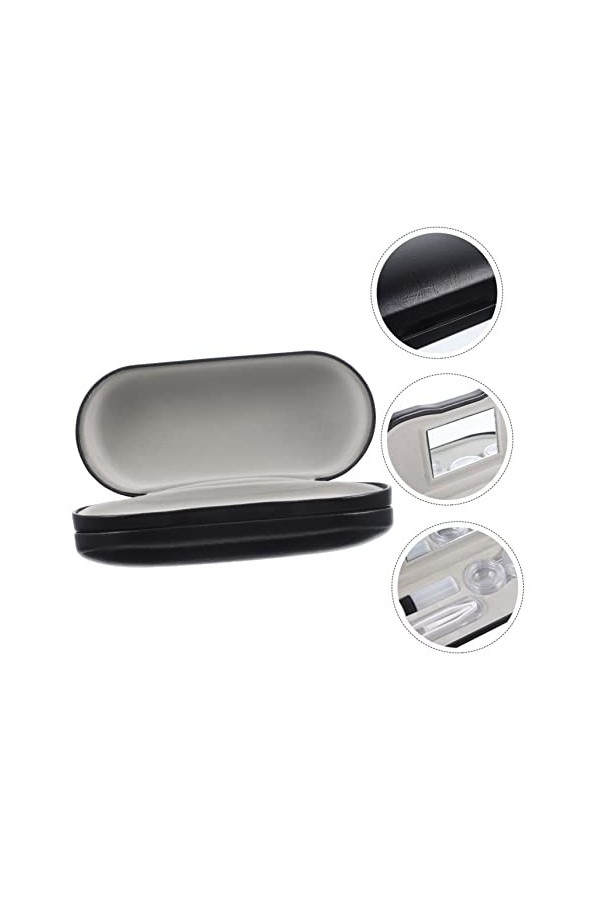 KALLORY Étui À Lunettes Double Couche Support De Rangement Résistant À LUsure - Étui Lunettes De Soleil Organisateur De Voya