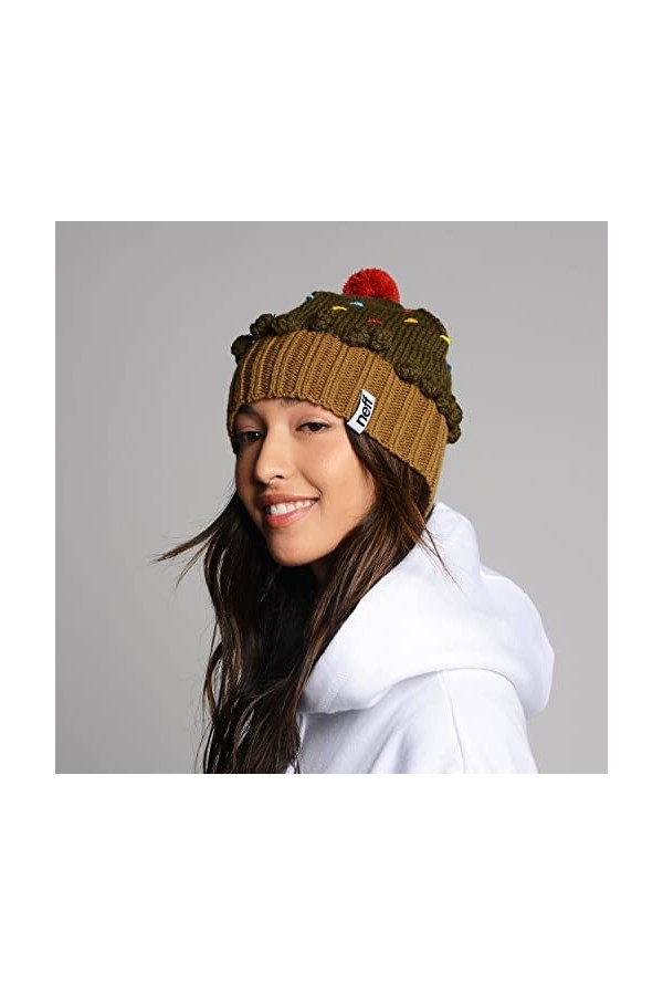 NEFF Bonnet pour Femme Cup Cake - Marron - Taille Unique