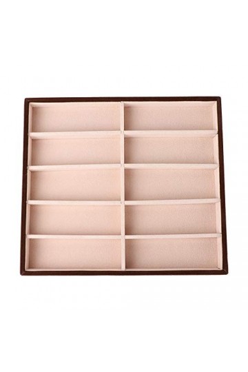 Taidda de Fin dannée Boîte à Lunettes, étui à Lunettes de Soleil à 10 grilles 14,2 * 12,6 * 1,5 Pouces Organisateur de Stock