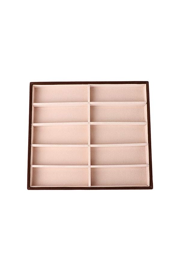Taidda de Fin dannée Boîte à Lunettes, étui à Lunettes de Soleil à 10 grilles 14,2 * 12,6 * 1,5 Pouces Organisateur de Stock