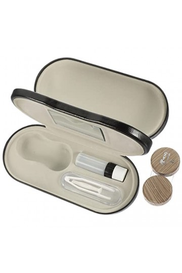 GOOHOCHY 1 Ensemble Étui À Lunettes À Double Usage Étui À Lunettes Double Couche Voyage Contactsolution Cas Kit De Voyage Lun