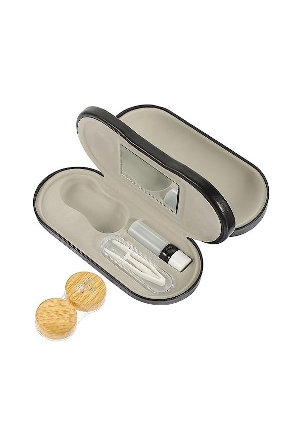 GOOHOCHY 1 Ensemble Étui À Lunettes À Double Usage Étui À Lunettes Double Couche Voyage Contactsolution Cas Kit De Voyage Lun