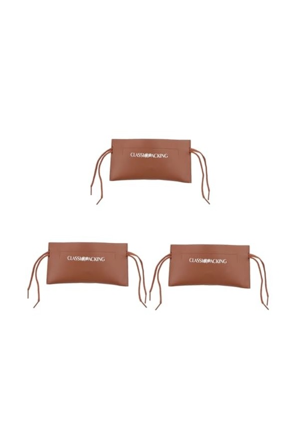 SOIMISS 3 Pcs Lunettes Sac Lunettes Sac À Lunettes En Cuir Voyage Sac De Rangement Conteneurs Téléphone Portable Pochette De