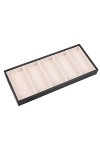 Oshhni Lunettes de soleil support organisateur lunettes vitrine multifonctionnel 5 compartiments lunettes boîte de rangement 