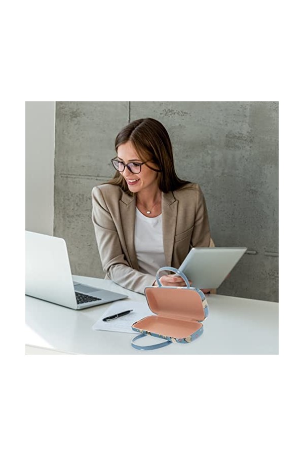 Adorainbow Étui À Lunettes 2 Pièces Pu Cuir Coque Dure Enfants Pochette À Lunettes Dessin Animé Chat Lunettes De Soleil Boîte