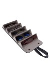 Organisateur Lunettes Soleil Voyage à 5 Emplacements, Organisateur Lunettes Vue Pliable Boîte Lunettes Soleil Sac Rangement p