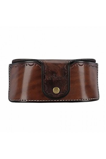 Tourbn TOURBON Étui de voyage en cuir pour lunettes de soleil