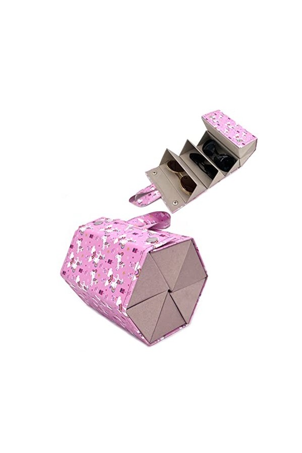 Organiseur de lunettes de soleil 5 emplacements de voyage pour plusieurs paires de lunettes Boîte de rangement à suspendre, R