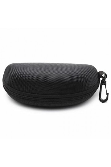 RISEDS Étuis À Lunettes Boîte à Lunettes EVA Boîte à Fermeture éclair Boîte à Lunettes de Soleil Noire