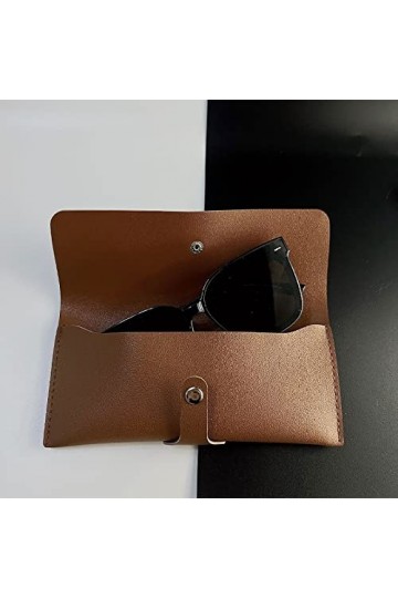 RISEDS Étuis À Lunettes Sac à Lunettes de Soleil en Cuir Souple Sac de Rangement Portable for Lunettes de Soleil