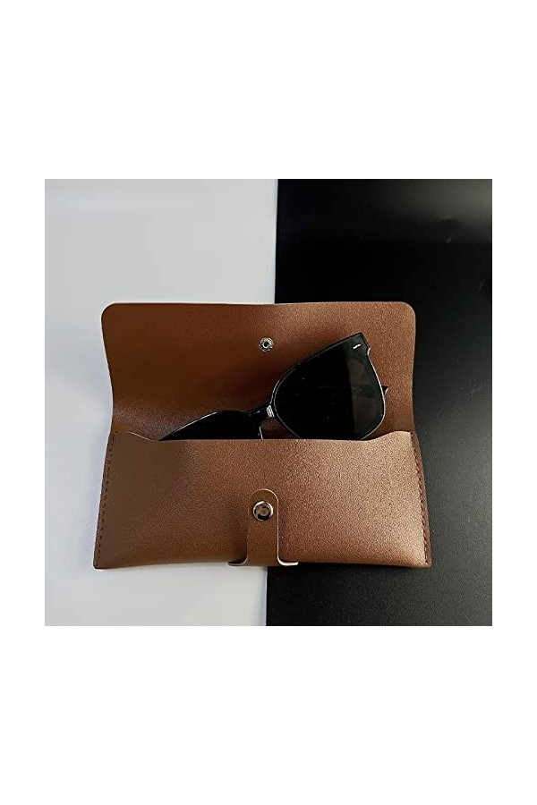 RISEDS Étuis À Lunettes Sac à Lunettes de Soleil en Cuir Souple Sac de Rangement Portable for Lunettes de Soleil