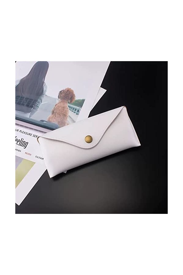 RISEDS Étuis À Lunettes Boîte à Lunettes Boîte à Lunettes de Soleil Portable Color : White, Size : 160x71mm 