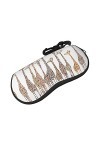 XIACHUANGSM Étui à lunettes en néoprène doux et portable avec boucle de randonnée Motif girafes sauvages, Noir , taille uniqu