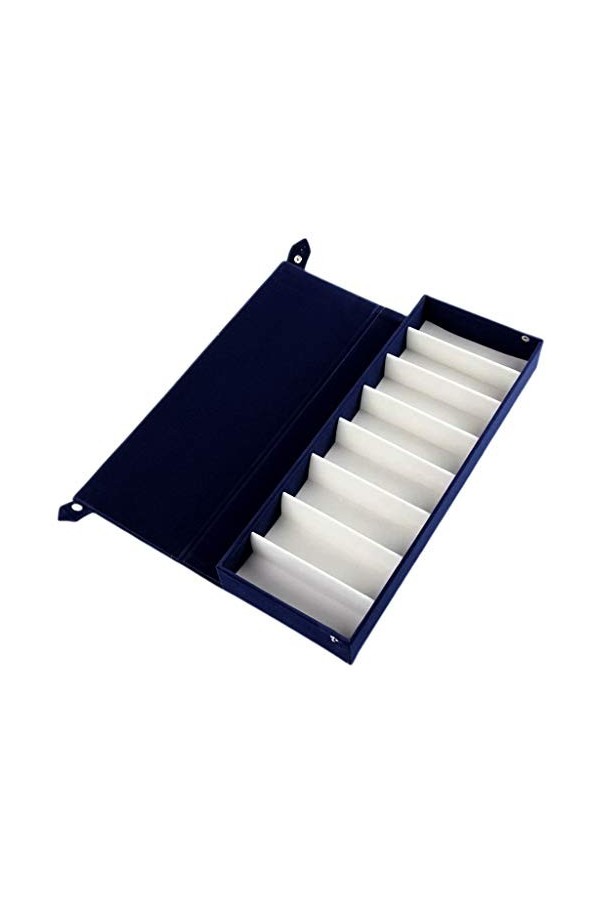 Swetopq Boîte de rangement à 8 compartiments pour lunettes de soleil, Noir, M