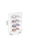 HOJKMA Boîte de rangement transparente en acrylique pour lunettes de soleil, 4 tiroirs, empilable, boîte de rangement pour lu