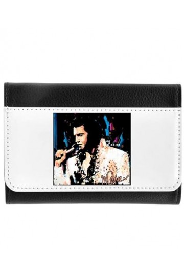 VINTRO Elvis Presley Étui à lunettes fin en similicuir souple pour homme et femme, Noir , taille unique