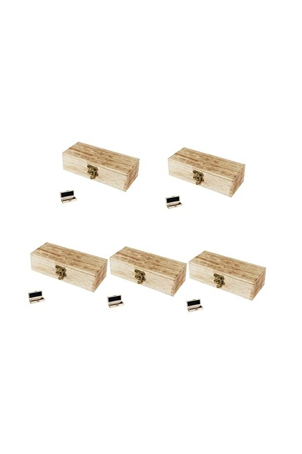 Alipis Boîte De 2 Pièces Organisateur De Lunettes De Soleil Lunettes De Sensibilité à La Lumière Étui à Lunettes En Bois Coff