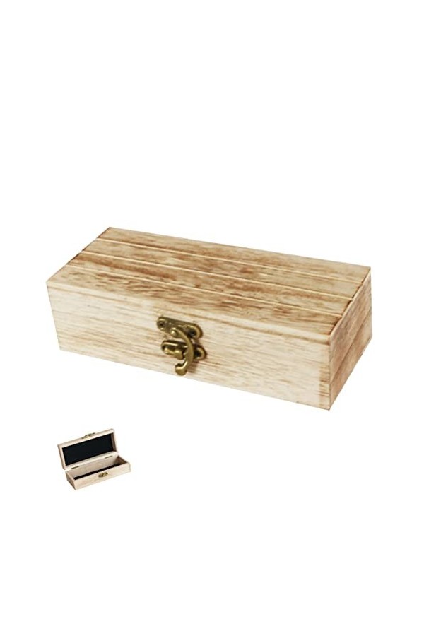 Alipis Boîte De 2 Pièces Organisateur De Lunettes De Soleil Lunettes De Sensibilité à La Lumière Étui à Lunettes En Bois Coff