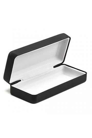 BALAFO Etui à lunettes, étui à lunettes portable, Étui en fer noir de haute qualité for lunettes carré noir brossé Cortex Log