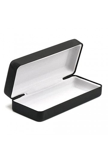 BALAFO Etui à lunettes, étui à lunettes portable, Étui en fer noir de haute qualité for lunettes carré noir brossé Cortex Log