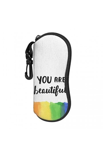 Étui à lunettes portable avec fermeture éclair et mousqueton pour homme et femme