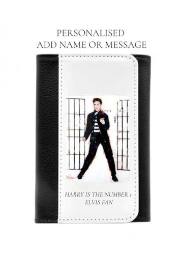 VINTRO Étui à lunettes personnalisé Elvis Presley en simili cuir souple pour homme et femme, Noir , taille unique