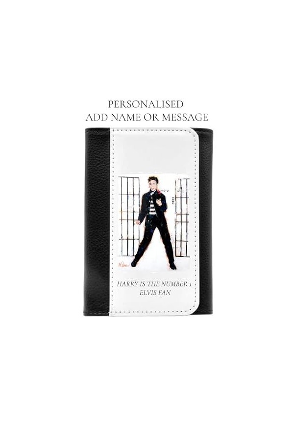 VINTRO Étui à lunettes personnalisé Elvis Presley en simili cuir souple pour homme et femme, Noir , taille unique