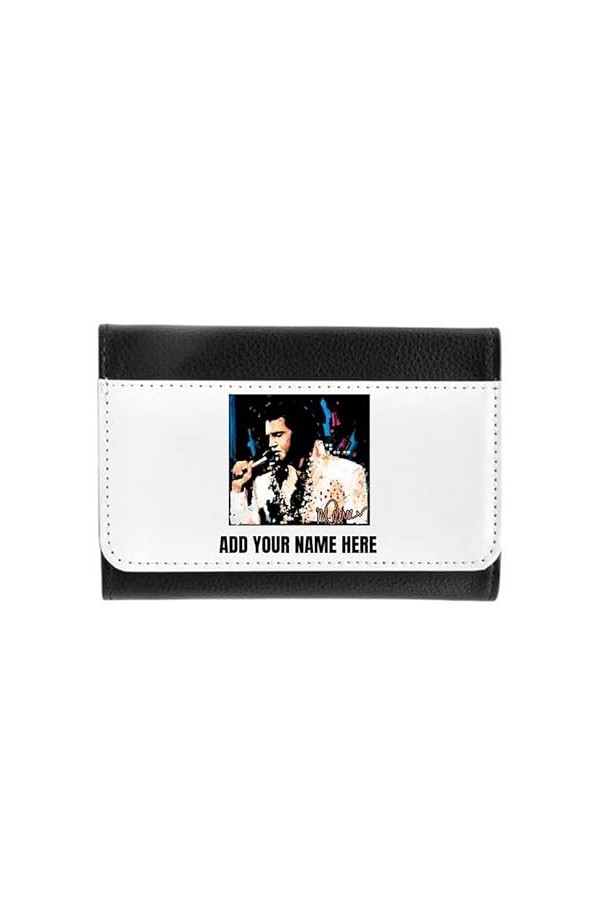 VINTRO Étui à lunettes personnalisé Elvis Presley en simili cuir souple pour homme et femme, Noir , taille unique