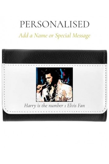 VINTRO Étui à lunettes personnalisé Elvis Presley en simili cuir souple pour homme et femme, Noir , taille unique