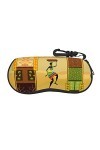 XIACHUANGSM Étui à lunettes en néoprène doux et portable avec boucle de randonnée Motif femme africaine, Noir , taille unique