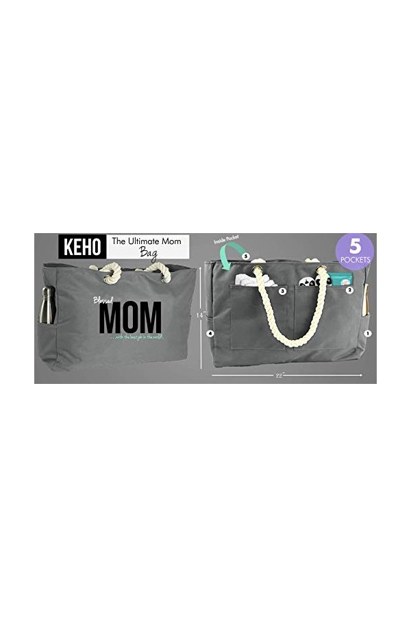 Keho Sac fourre-tout XXL tendance pour femme