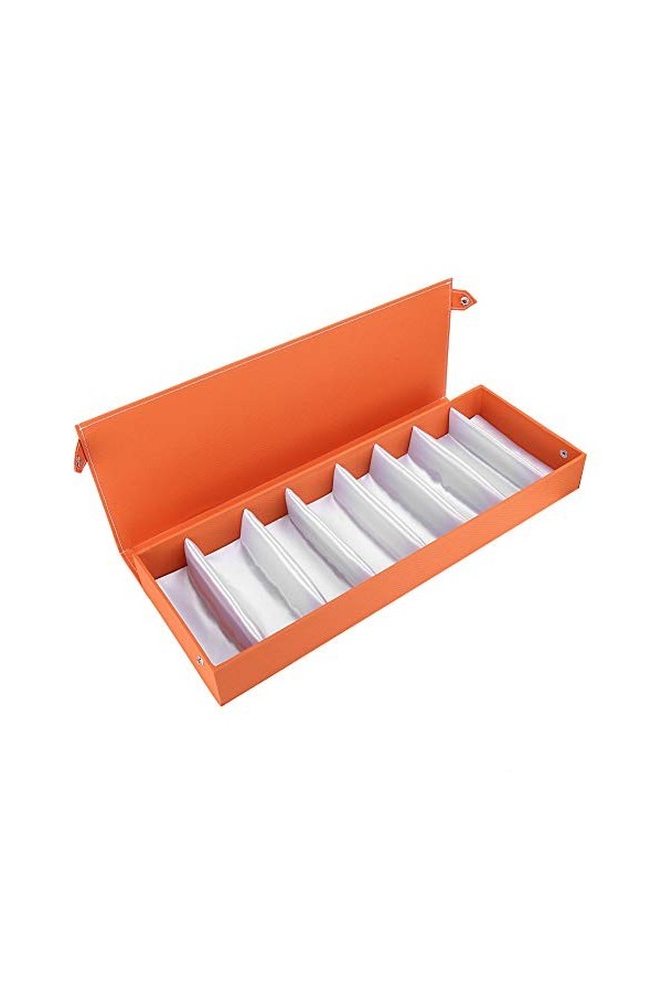 Vitrine à lunettes, 8 grilles Portable Lunettes Vitrine Voyage Lunettes de soleil Étui de rangement Organisateur orange 