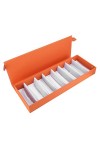 Vitrine à lunettes, 8 grilles Portable Lunettes Vitrine Voyage Lunettes de soleil Étui de rangement Organisateur orange 