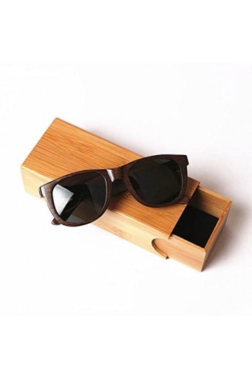 RISEDS Étuis À Lunettes Boîte à Lunettes de Soleil en Bois Boîte de Rangement for Lunettes 17,5x5,5x8cm