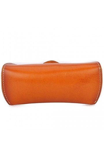 ZLYC Sac Unisexe faite à la main en cuir collection étui à lunettes rigide Étui rigide pour lunettes de soleil en Cuir de Col