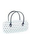 Élégant étui à lunettes/sac à main Stars avec charnière en métal, Blanc., taille unique