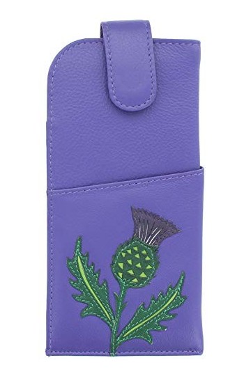 Mala Leather Hamilton Collection 5163_44 Étui à lunettes en cuir souple - Violet - taille unique