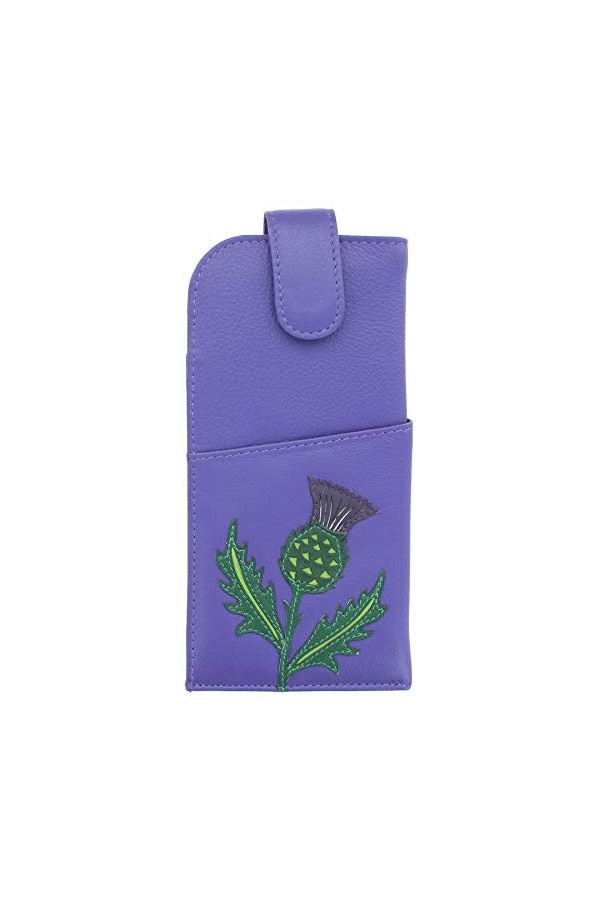 Mala Leather Hamilton Collection 5163_44 Étui à lunettes en cuir souple - Violet - taille unique