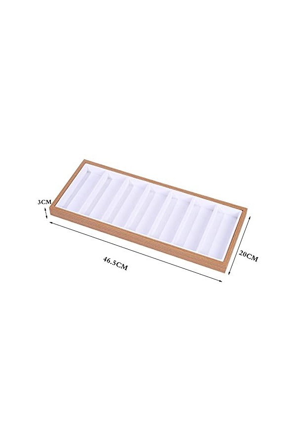 Support à lunettes Organisateur daffichage de lunettes en bois, 7/12/18 compartiments, ouvert sur le dessus, boîte de rangem