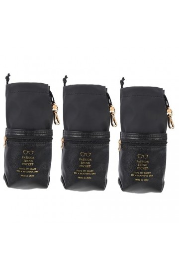 TENDYCOCO 3 Pièces Sac De Rangement Pour Lunettes Sac à Lunettes Souple Étui à Lunettes En Cuir Pu Pochette à Lunettes Sac De