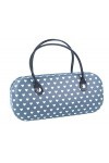 Élégant étui à lunettes / sac à main Hearts avec charnière en métal, gris, taille unique