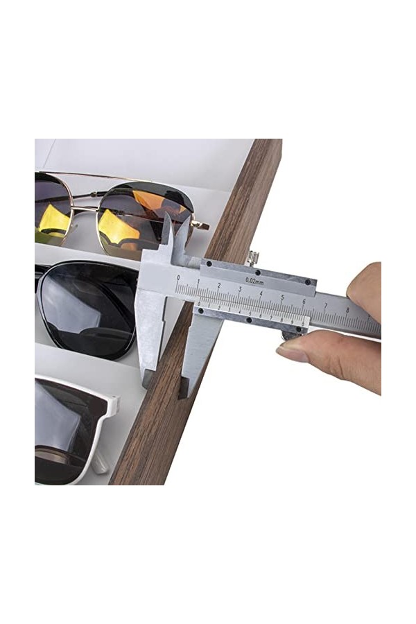 harayaa 7 Fentes En Bois Lunettes de Rangement Organisateur Lunettes étagère Velours Moderne