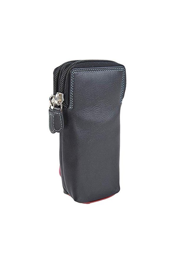 Graffiti Cuir Doux Double Spectacle/étui à lunettes Diverses Coloris - EN BOÎTE CADEAU - 7-157 - Noir Tropical, Medium, Mediu