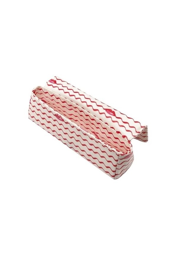 Cath Kidston Foldover Étui à lunettes en toile cirée Motif baisers Rouge/crème